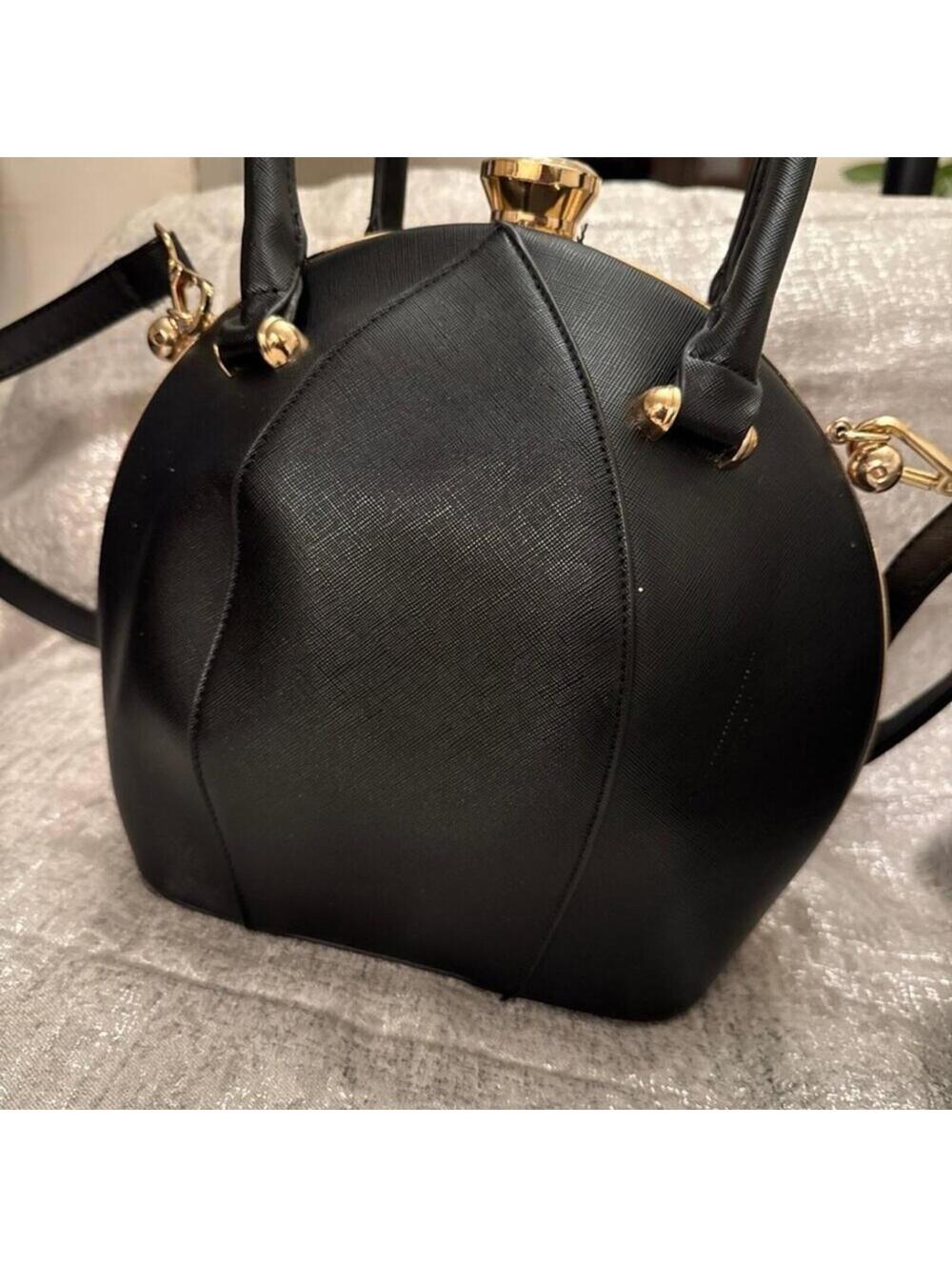 DOME SHAPED RHINESTONE SATCHEL - Picture 3 of 5